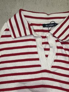 COMBO of 3 Striped Sleeveless Polo Top