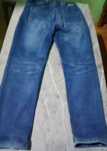 Blue Jeans With Side Cut