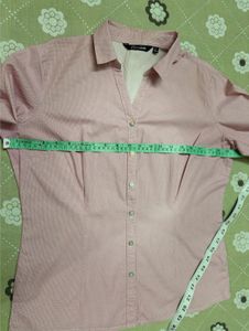 Pink Dotted Button-Up Shirt