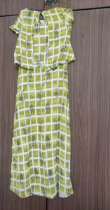 Green &amp; White Checkered Dress