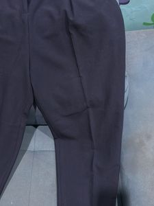 Navy Blue Pleated Trousers
