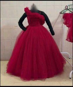 Elegant Maroon Party Gown