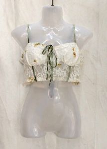 19245. Floral Lace Corset Top
