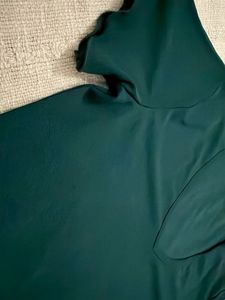 Chic Teal Lettuce Hem Top