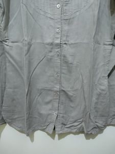 Khaki Or Light Brown Cotton Top Shirt