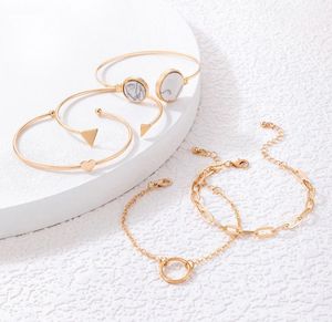Boho Geometric &amp; Marble Bracelet Set of 5
