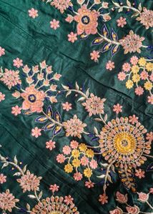 Green Embroidered Lehenga Choli Set