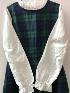Korean Uniform Style Flannel Dress