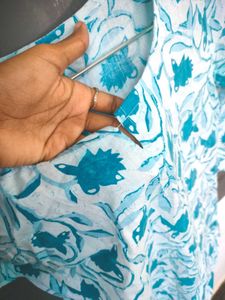 Blue 💙 And White Kurta Top 🎉