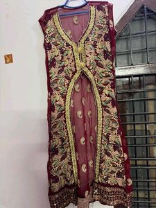 IMPORTED PAKISTANI Maroon Embroidered Kurta
