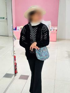 Chic Black Mesh Knit Sweater