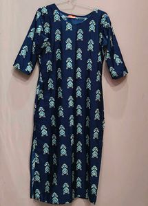 Stylish Blue Printed Kurta