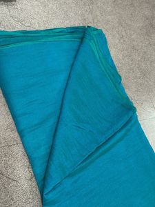 Stunning Teal Saree with Silver Blouse