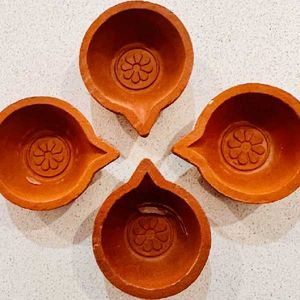 Clay Diya Set 15 pieces