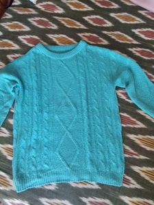 Teal Cable Knit Sweater