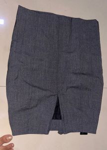 Classic Grey Pencil Skirt