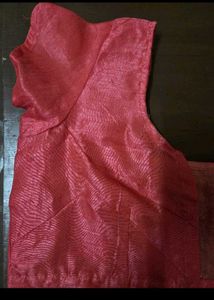 Embroidered pink cotton Silk Saree
