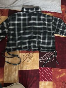 Checked Cropped Shirt