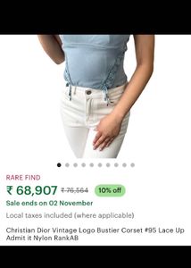 Christian Dior Denim Corset Top