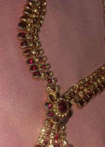 Vintage Ruby Rhinestone Necklace