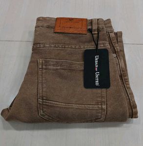 Urban United Men’s Denim Khakhi Br Jeans (Size-30)