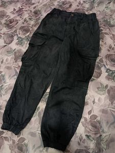 Stylish Black Cargo Joggers Pants