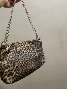 Leopard Print Chain Bag