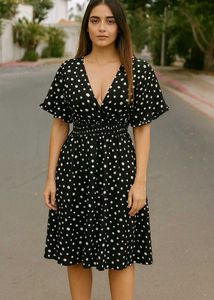 Chic Polka Dot Midi Dress