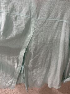 Light Blue Oversized Button-Down Shirt