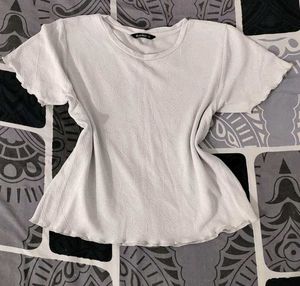 Zudio White Textured Top🤍