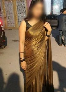 Elegant Gold Metallic Saree