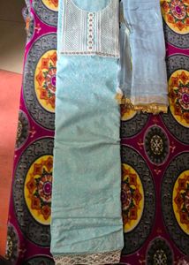 Light Blue Embellished Suit Salwar
