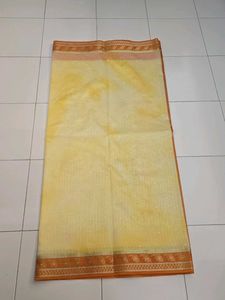 Elegant Orange Silk Saree