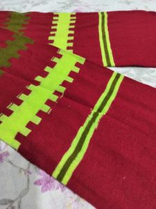 Red &amp; Green Striped Dupatta