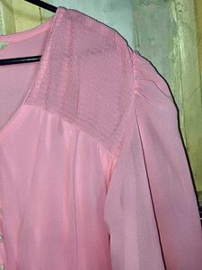 AND Pink Chiffon Maxi Dress