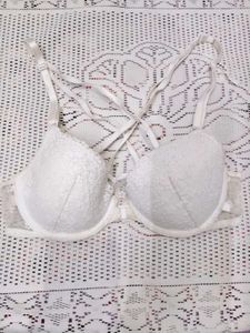 White Lace Padded Bra