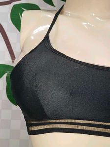 (300)Black Sports Bra - Size S