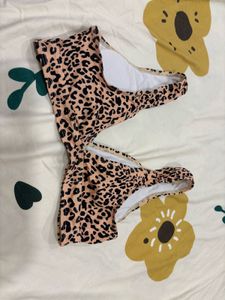 Animal Print Bikini Top