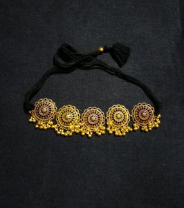 New oxidised golden choker