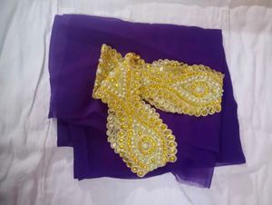 Beautiful Purple Embroidered Saree
