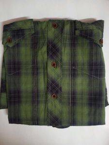 Stylish Green Plaid Men's Shirt