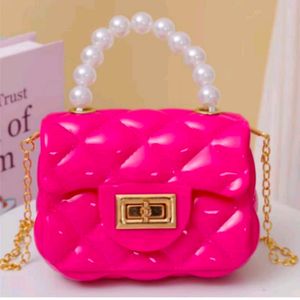 👛Jelly Handbag with Pearl Handle