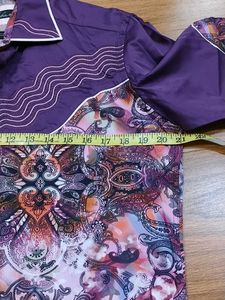 Purple Floral Long Sleeve Shirt