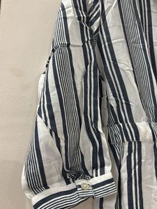 Striped Button-Down Maxi Dress