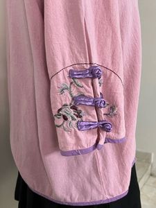 Japanese-Style Pink Top with Knot Buttons 🌸