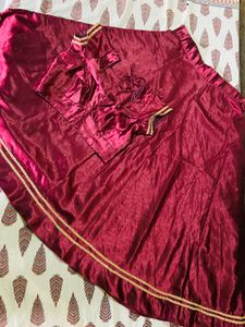 Burgundy Lehenga Set