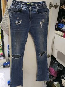 Distressed Flare Jeans