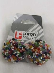 Colorful Beaded Stud Earrings
