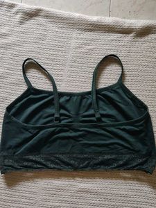Women's Green Lace Trim Camisole Top