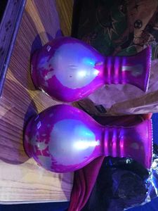 Decorative Purple  Glass Vases (Set of 2)